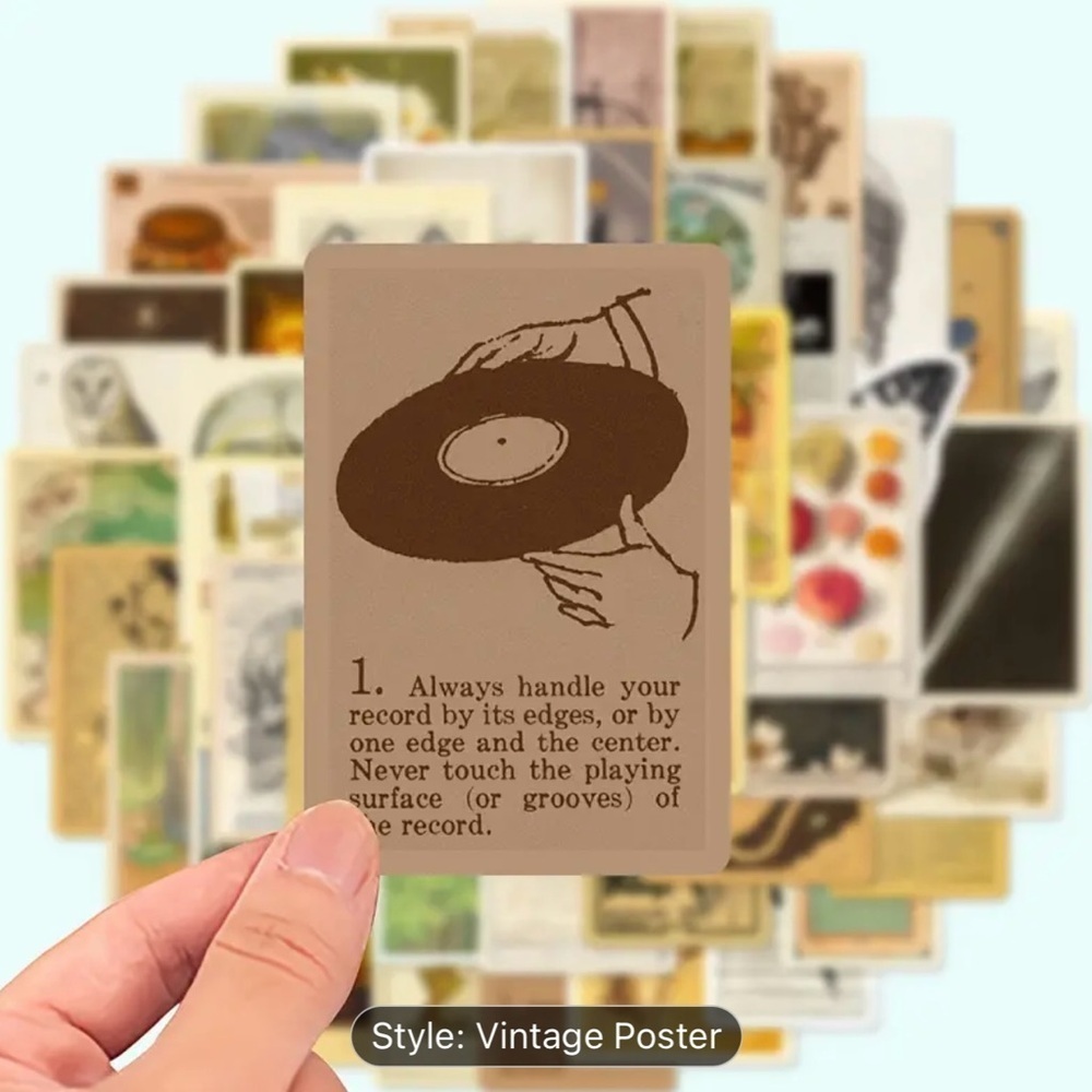 5 pack of Vintage Poster Style stickers WATERPROOF, Help me get to 15 Sales​​​​ - Picture 6 of 7